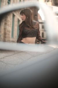 Cropped leather