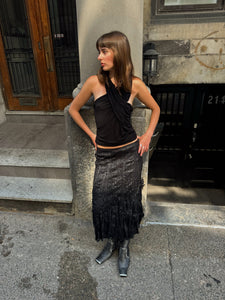 Crinkled skirt