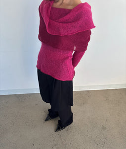 Mohair knit top